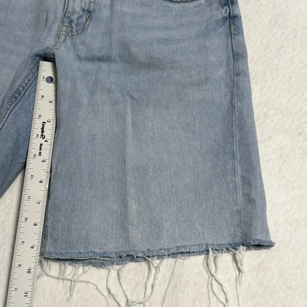 Aeropostale Baggy Jort Shorts Women’s 4 Blue Low Rise Baggy Denim Light Wash